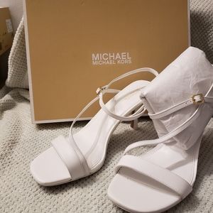 White Michael Kors heels